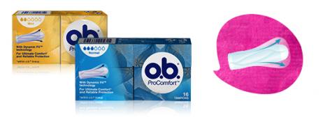 o.b.® ProComfort Applicator Normal og Super fra o.b.® tampons Denmark